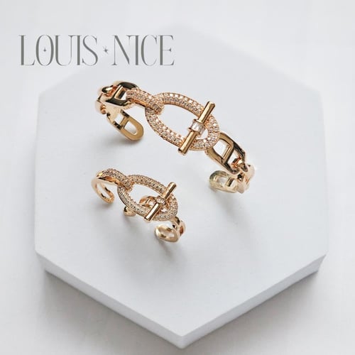 اسوارة مع خاتم زركون ذهبي