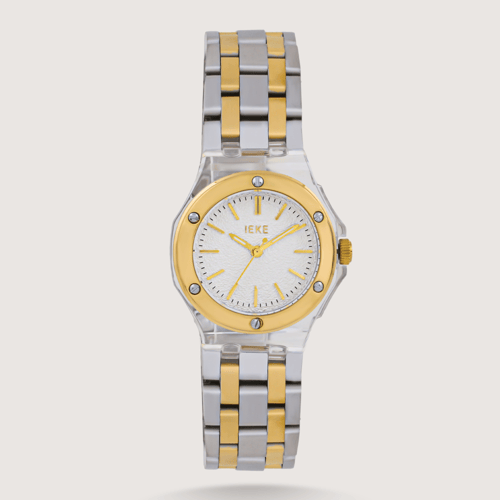 ساعة نسائية بإطار شفاف - الوان متعددة