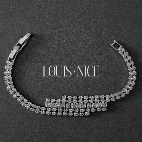 طقم زركون فضي