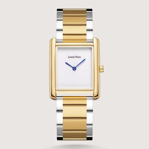 ساعة رجالية ستيل بإطار مستطيل