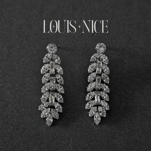 طقم زركون فضي