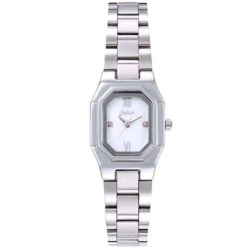 ساعة نسائية كلاسيك مقاس 22 mm باللون الفضي