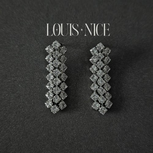 طقم زركون فضي