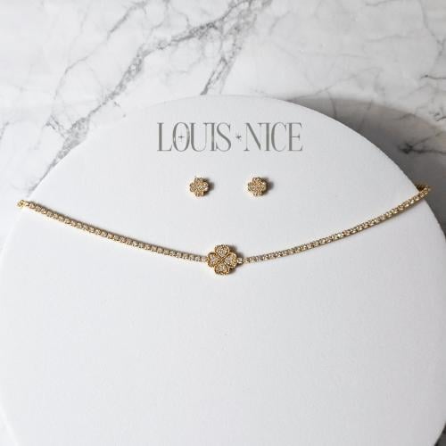 شوكر زركون مع الحلق