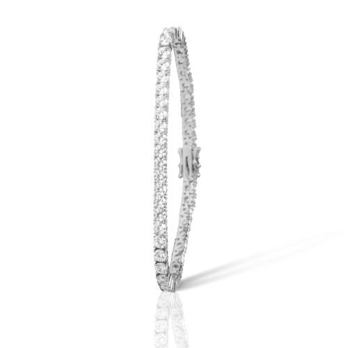 اسوارة تنس دائرية زركون فضي مقاس 3mm