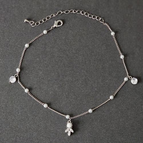 خلخال زركون فضي