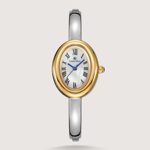 ساعة نسائية بترقيم يوناني انيق