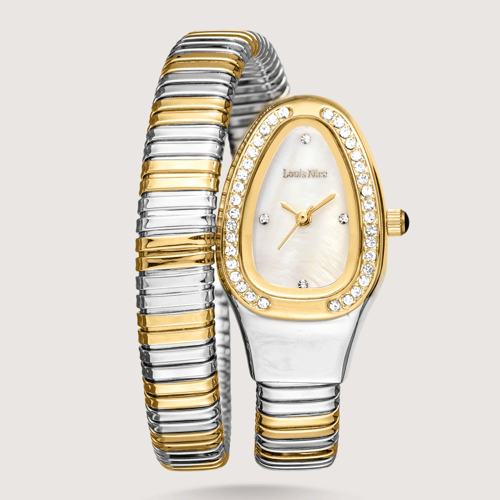 ساعة نسائية ناعمة بسوار ملتف