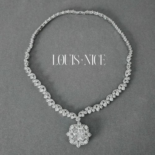 طقم زركون فضي