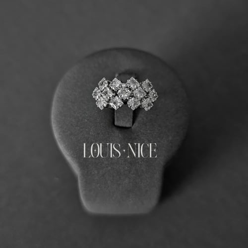 طقم زركون فضي