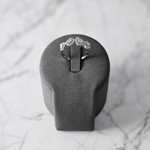 خاتم زركون فضي