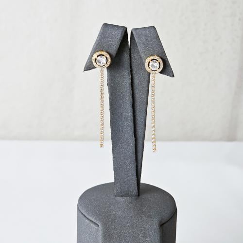 حلق زركون ذهبي