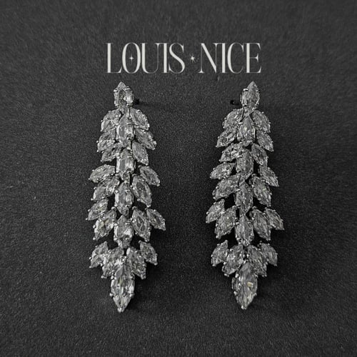 طقم زركون فضي