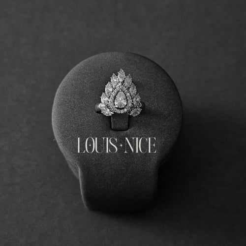 طقم زركون فضي