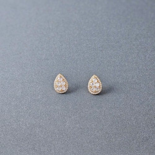 حلق زركون ذهبي