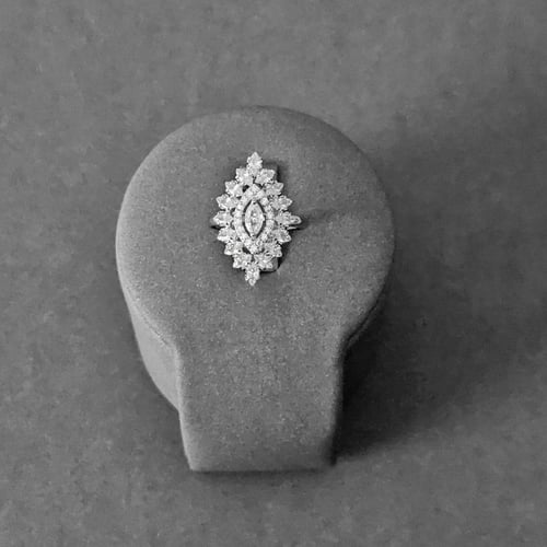 طقم زركون فضي