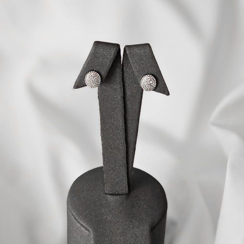 حلق زركون فضي