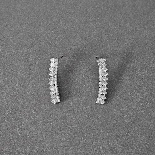 طقم زركون فضي