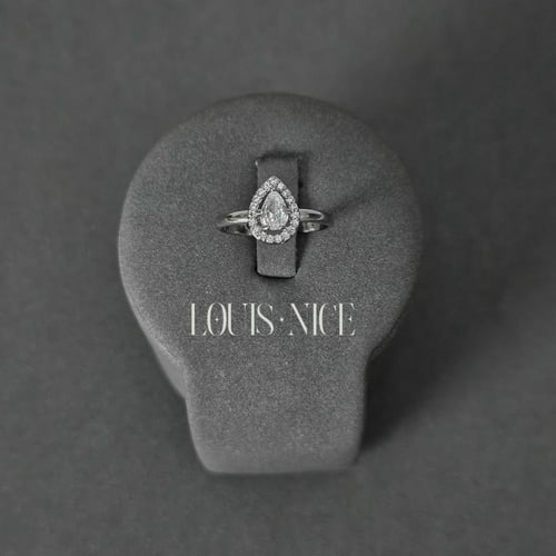 طقم زركون فضي