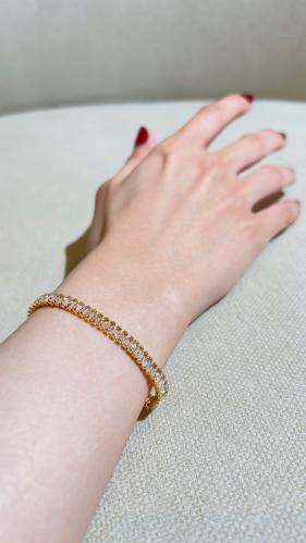 اسوارة تنس زركون ذهبي