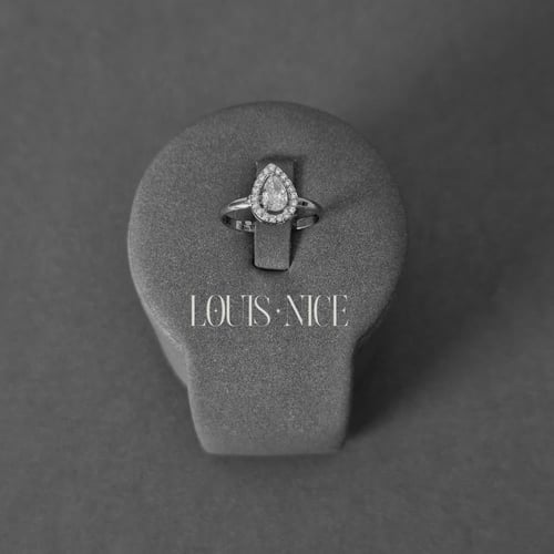 طقم زركون فضي