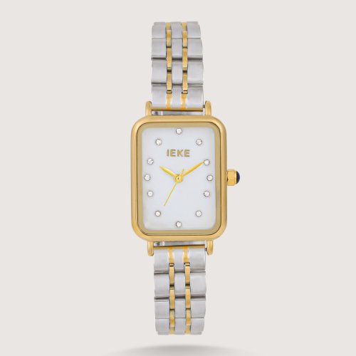 ساعة نسائية ستيل باللون الفضي والذهبي