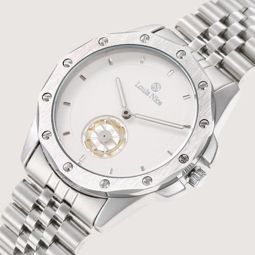 ساعة رجالية ستيل باللون الفضي