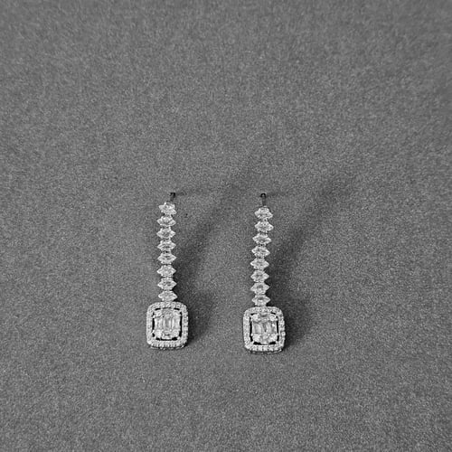 طقم زركون فضي