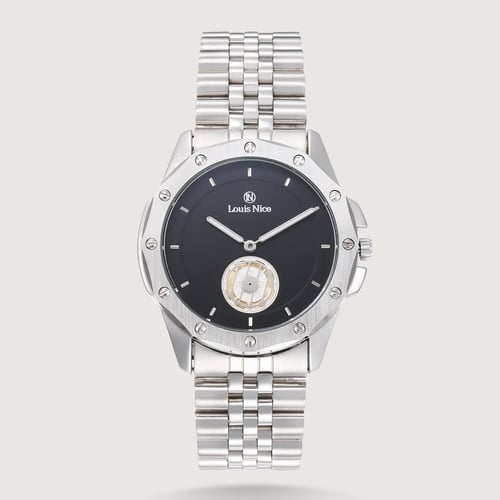 ساعة رجالية ستيل باللون الفضي