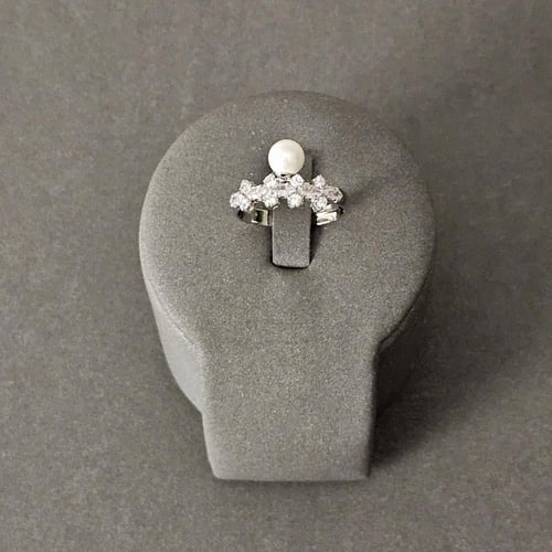 طقم زركون فضي