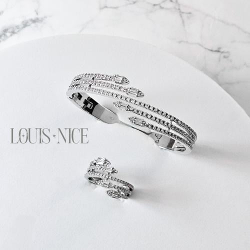 اسوارة مع خاتم زركون فضي