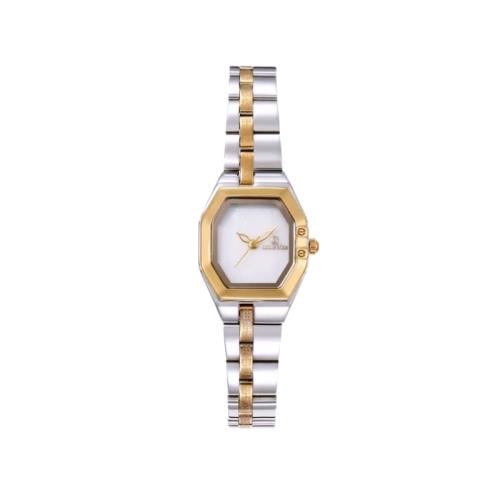 ساعة نسائية انيقة بلون فضي وذهبي