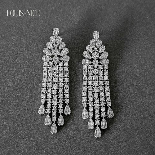 طقم زركون فضي ملكي بأربع قطع