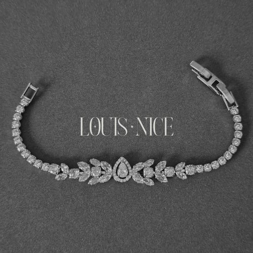 طقم زركون فضي