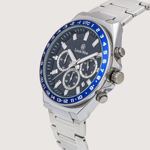 ساعة رجالية ستيل باللون الفضي