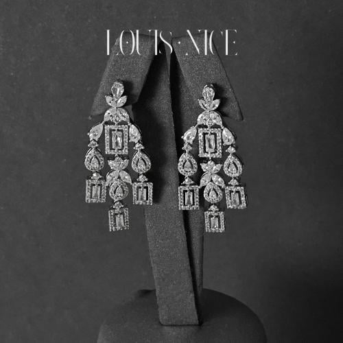 حلق سهرة زركون فضي