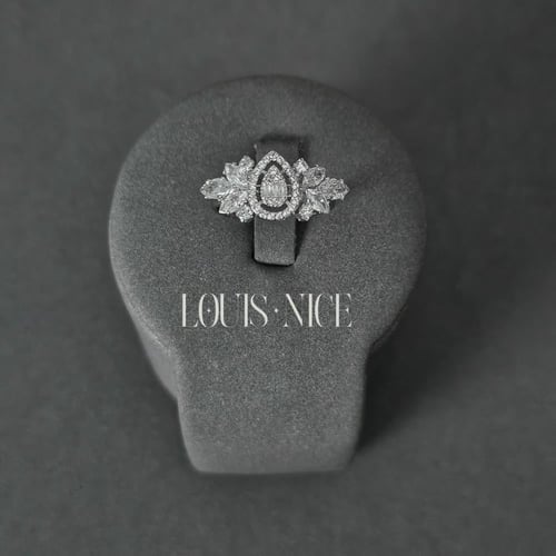 طقم زركون فضي