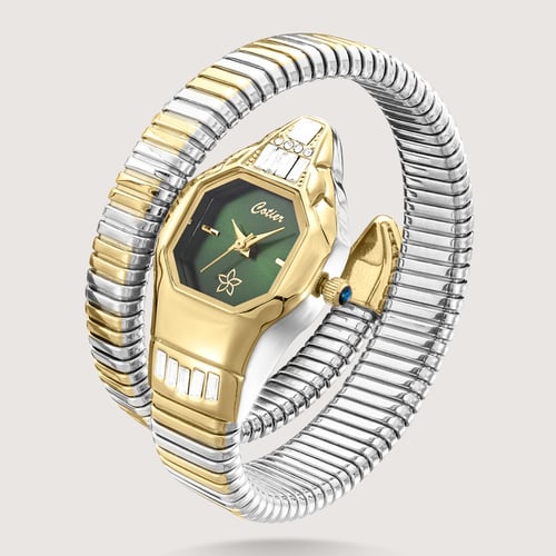 ساعة ايلارا باللون الفضي والذهبي