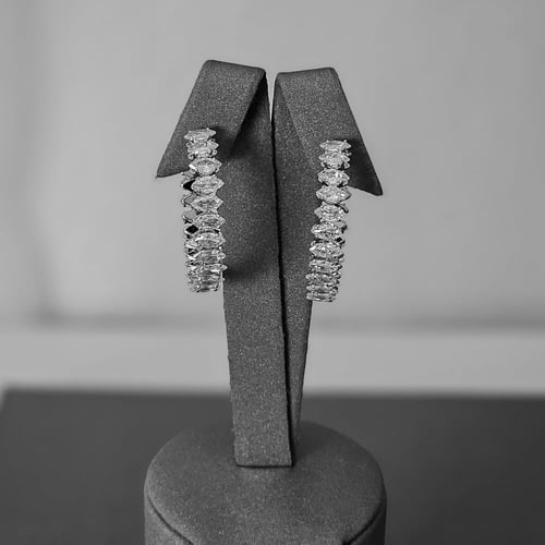 طقم زركون فضي