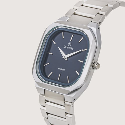 ساعة رجالية ستيل باللون الفضي