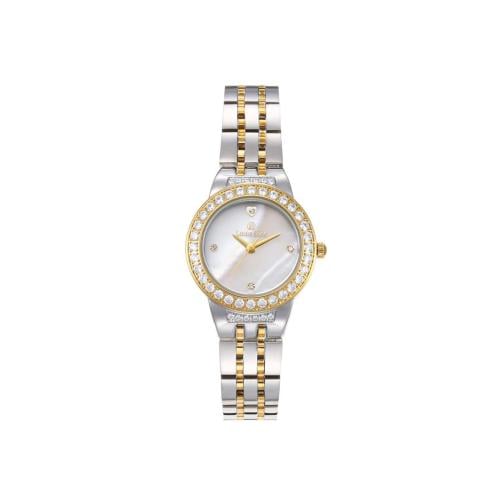 ساعة نسائية بسير ستيل بلون ذهبي وفضي