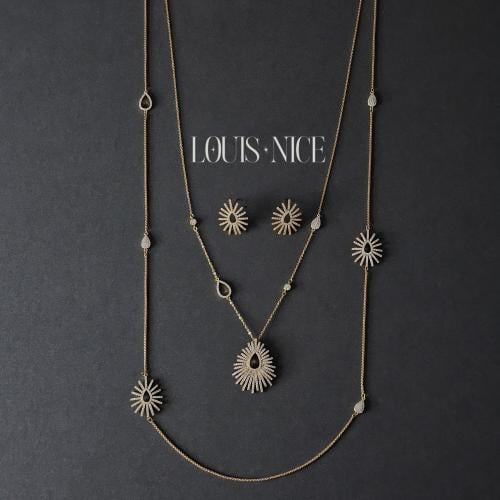 طقم زركون طويل