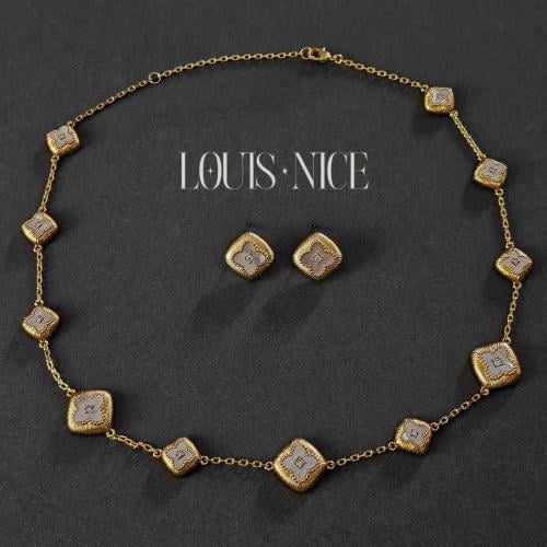 طقم شوكر زركون ذهبي