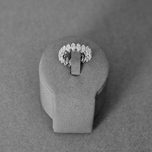 طقم زركون فضي