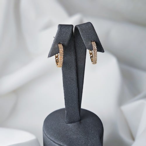 حلق زركون ذهبي