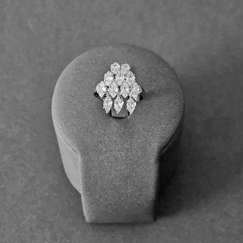 طقم زركون فضي