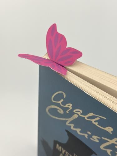 فاصل كتاب - فراشة وردي