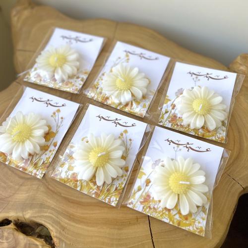 توزيعات العيد شموع ورد 6 قطع