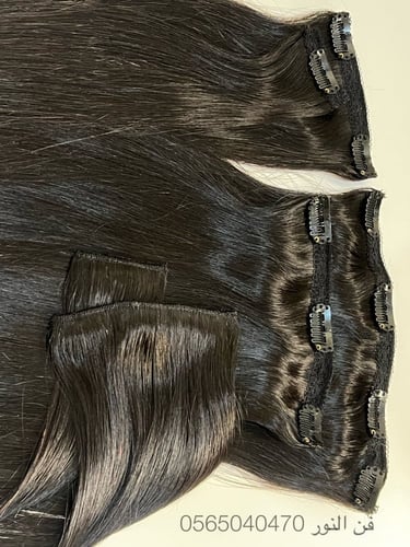 اكستنشن كليبس ناعم طقم 6 قطع اللون اسود طبيعي