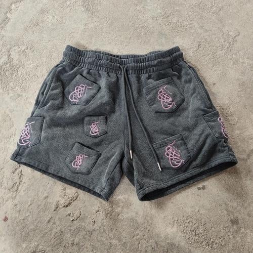 شورت اسود مغسول-6